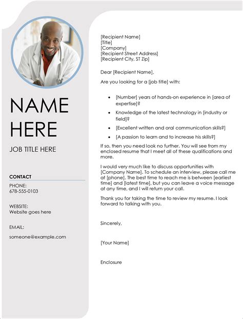Cover letter examples microsoft word